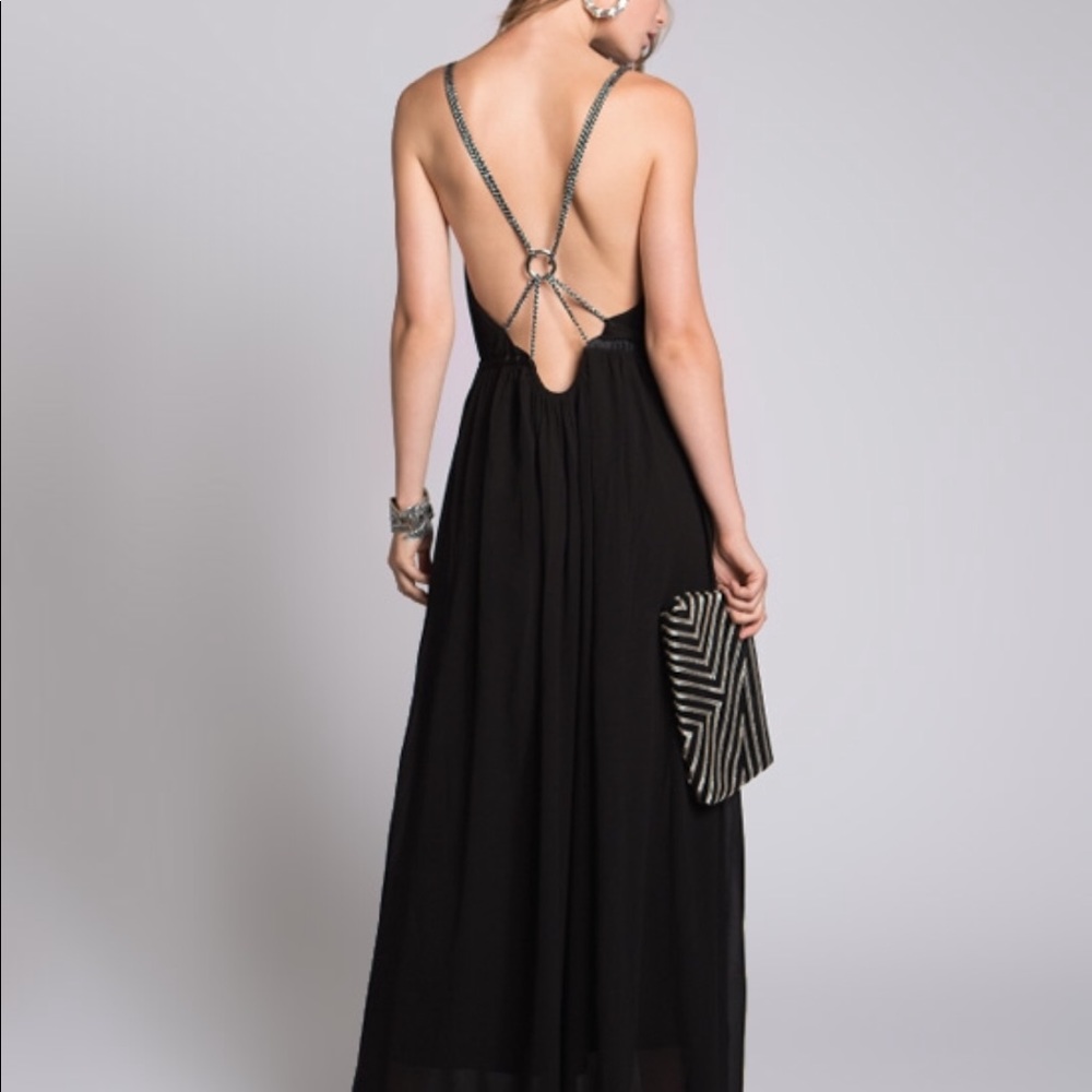 NWT Fevrie Black Tied Together Maxi Dress